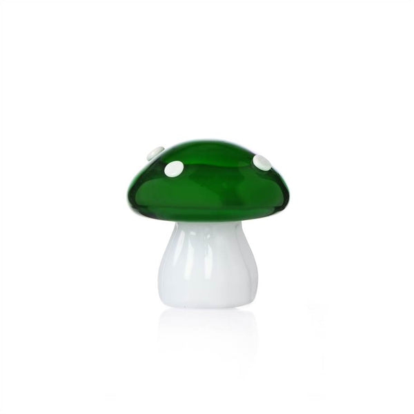 Green Mushroom with White Dots Paperweight