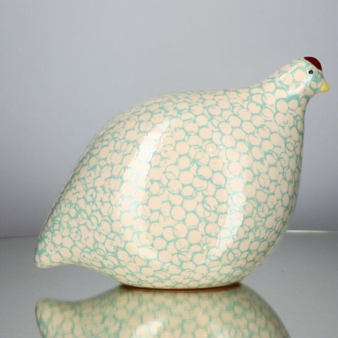 Quail White Spotted Turquoise – Stewart House Quail White Spotted Turquoise – Stewart House
