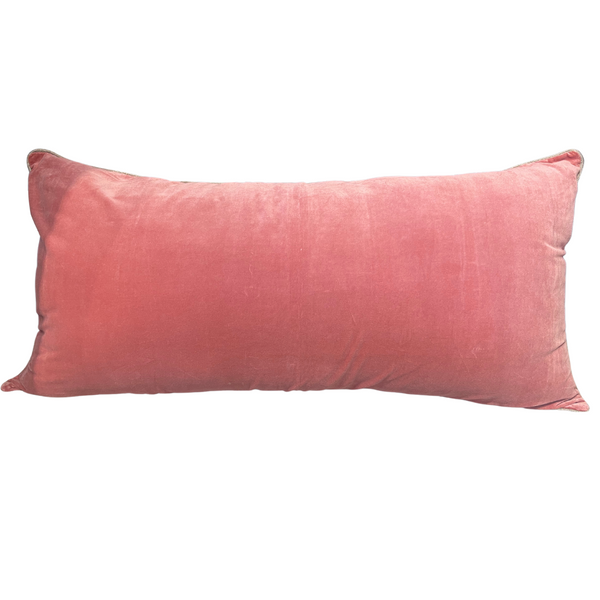 Bois de Rose Lumbar New Delhi Velvet Pillow