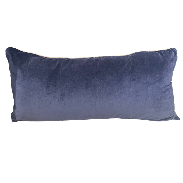 Denim Lumbar New Delhi Velvet Pillow