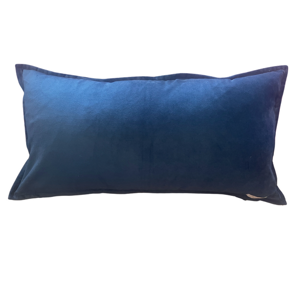 12" x 24" Blue Velvet Pillow