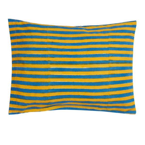 Lisa Corti 12" x 16" Arabesque Corolla Blue Pillow