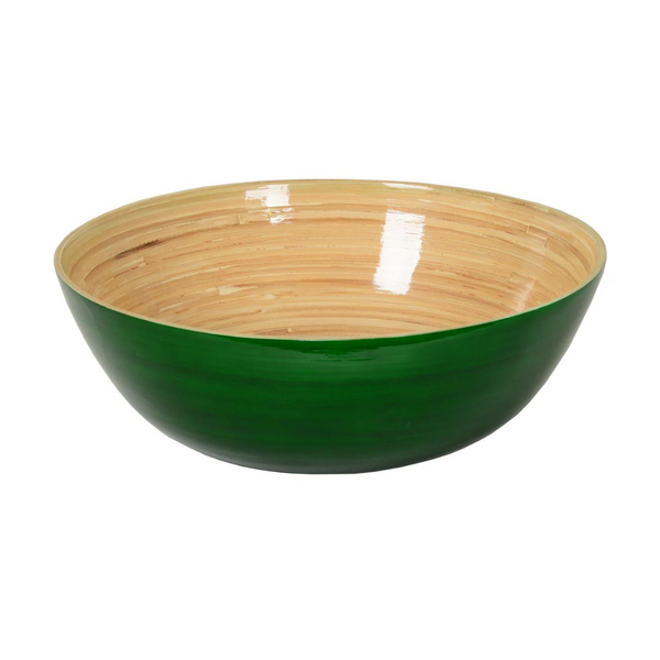 Bamboo Classic Serving Bowl, Dark Green