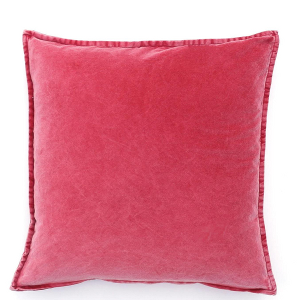 20" Crimson Velvet Pillow