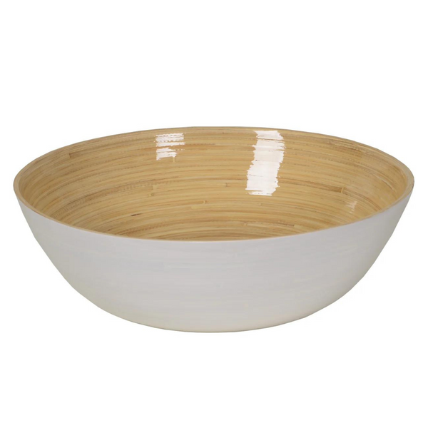 Bamboo Classic Serving Bowl, White