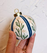 Vintage Style Striped Tulip Christmas Ornament
