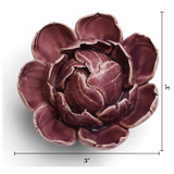 Peony Purple Wall Sconce Gift Box Ceramic Flower