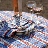 S/4 Avignon Napkins Red & Blue