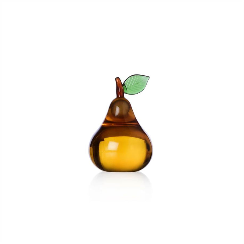 Pear Amber Paperweight