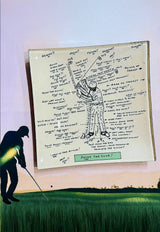 Swing The Club Decoupage Glass Tray