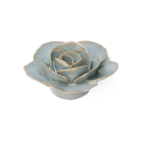 Milk Teal Elegance Ranunculus Ceramic Flowers - Modern Decor