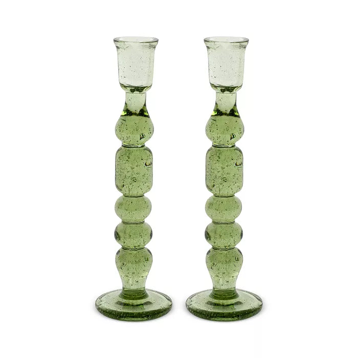 Provence 9" Basil Candlestick set/2