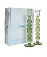 Provence 9" Basil Candlestick set/2