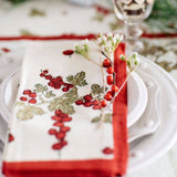 S/4 Gooseberry Red/Green Napkin