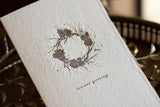Season's Greetings Wreath Sculpture Letterpress Card