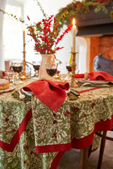 S/4 Baies de Houx Red & Green Napkins