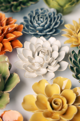 Ceramic Flower Wall Accessories Ivory Snowdrop