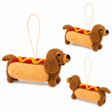 Hot Dog Dachshund Felt Ornament