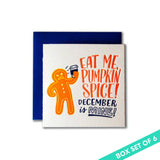 S/6 Tiny Pumpkin Spice Holiday Card