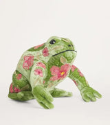 Megan Emerald Silk Velvet Embroidered Frog
