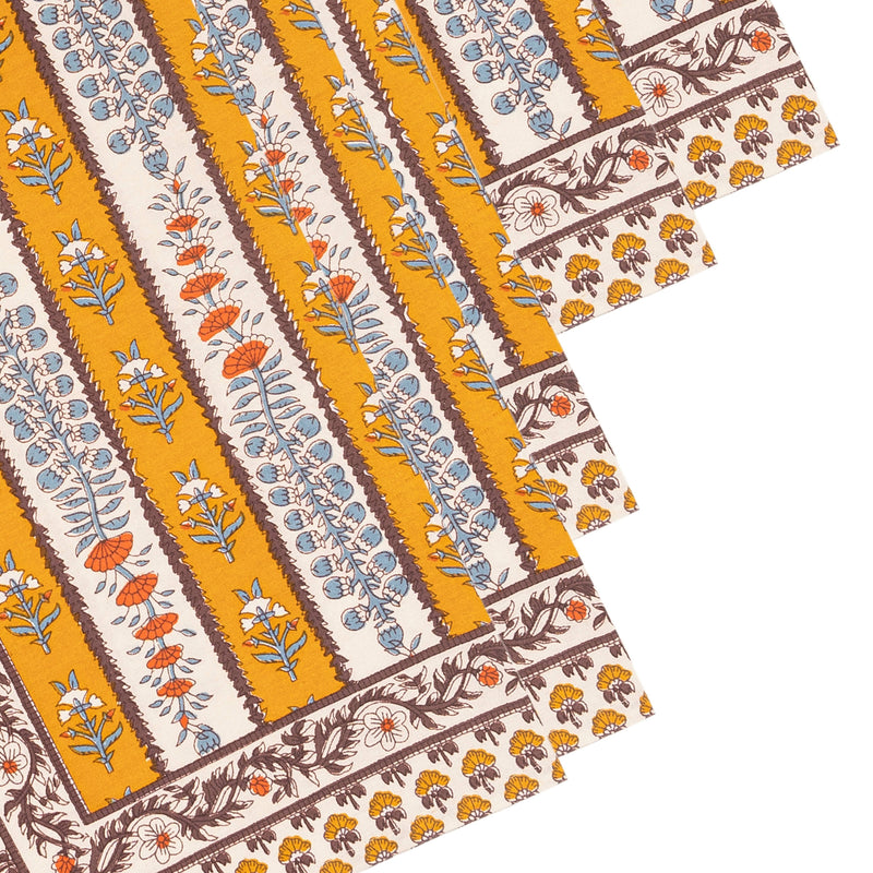 S/4 Avignon Napkins Dijon & Blue