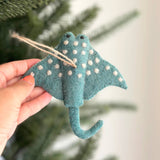 Blue Stingray Ornament