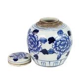 Blue and White Mini Jar the Peony