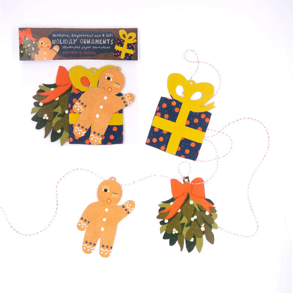 Holiday Paper Ornaments - Pack of 3
