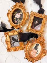 Vintage Style Autumnal Gold Framed Ornaments