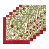 S/4 Baies de Houx Red & Green Napkins