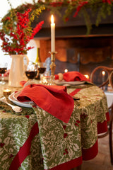 S/4 Baies de Houx Red & Green Napkins