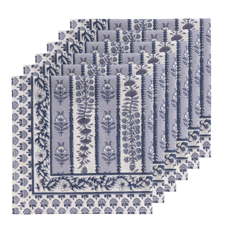 S/4 Avignon Napkins Blue & Marine