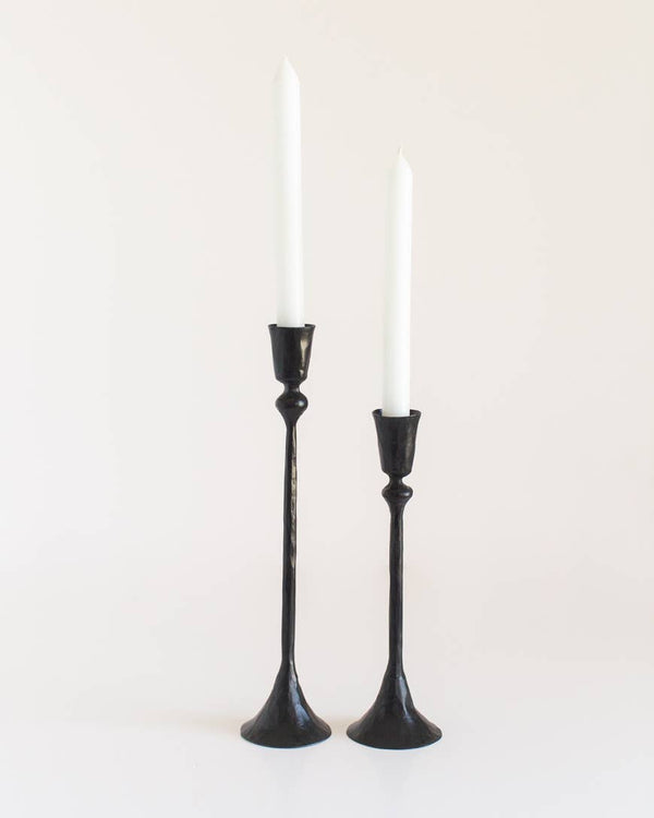 Gemini Hand-Forged Iron Candle Stand