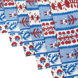 S/4 Avignon Napkins Red & Blue