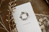 Season's Greetings Wreath Sculpture Letterpress Card
