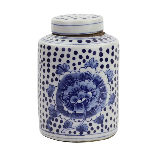 Mini Tea Jar Peony Dots Small