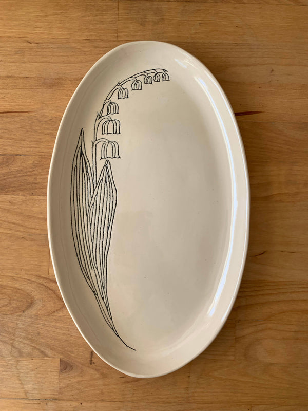 Lily of the Valley Oval Platter