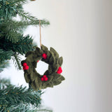 Mini Holly Wreath Ornament