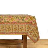 Damaris Pink & Mustard Tablecloth