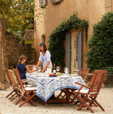 71"x128" Granada Cornflower Blue Tablecloth