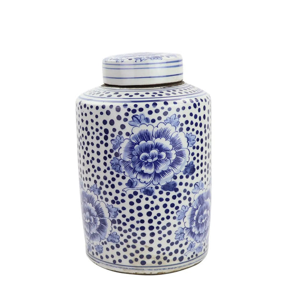 Mini Tea Jar Peony Dots Large