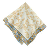 S/4 Chloe Blue & Brown Napkins