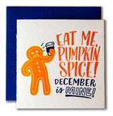 S/6 Tiny Pumpkin Spice Holiday Card