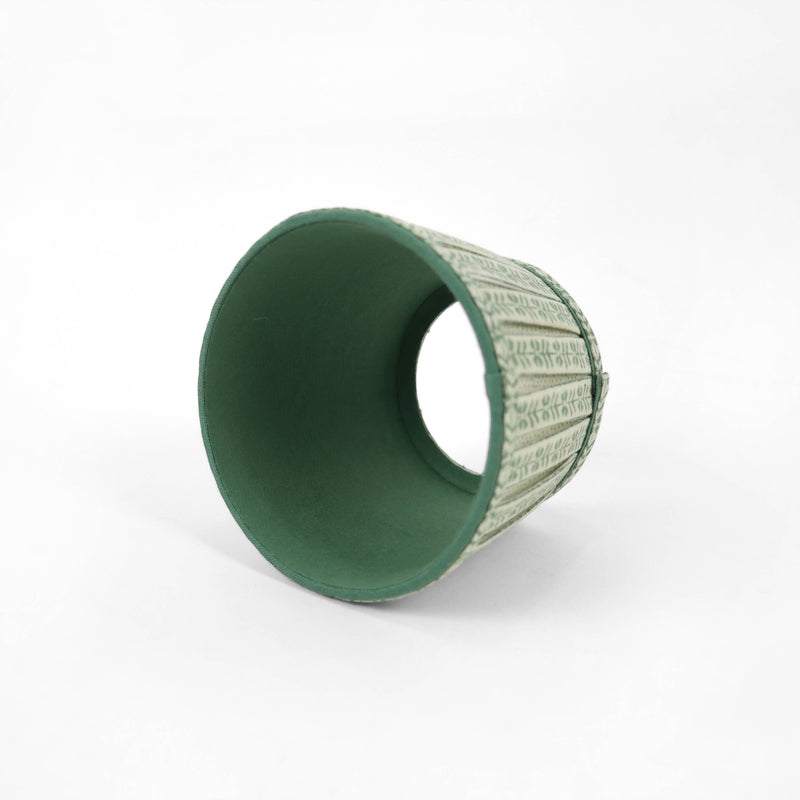 Floral Green Stripe Lampshade Cover