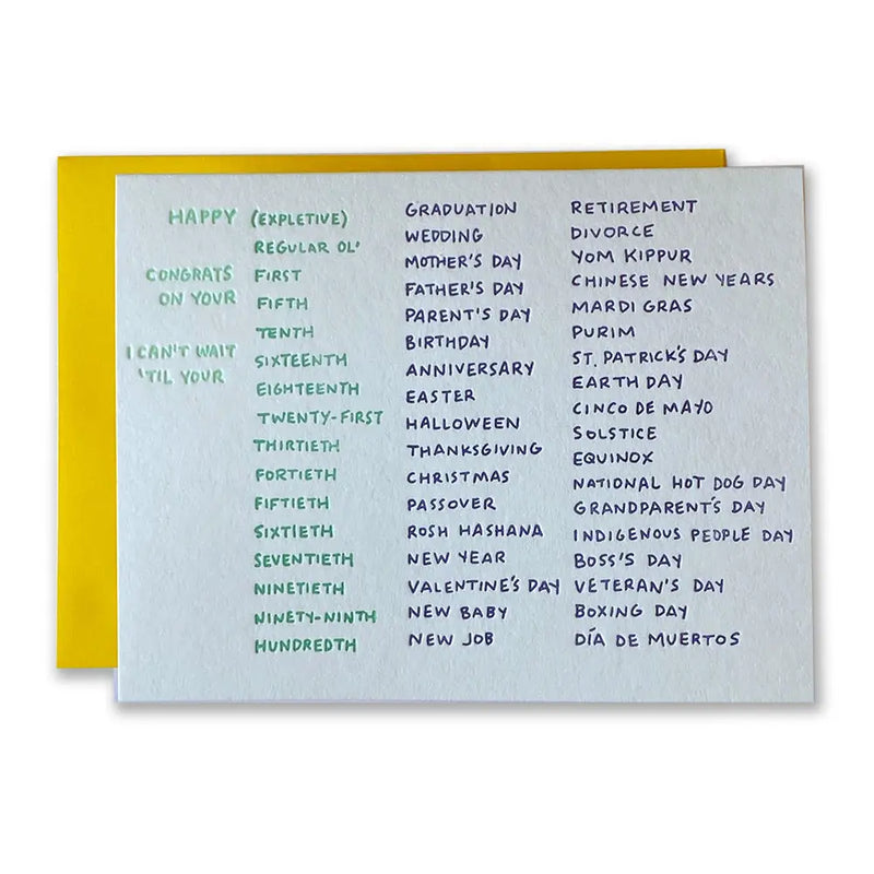 Every Occasion card