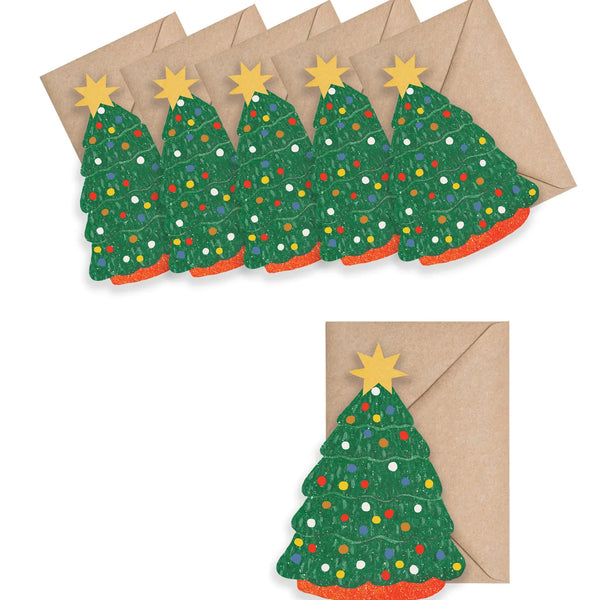 Christmas Tree Mini Cards - Box of 6