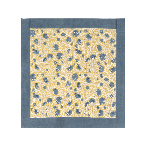 S/4 Meadows Yellow & Blue Napkins (