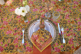 S/4 Damaris Napkins Pink & Mustard