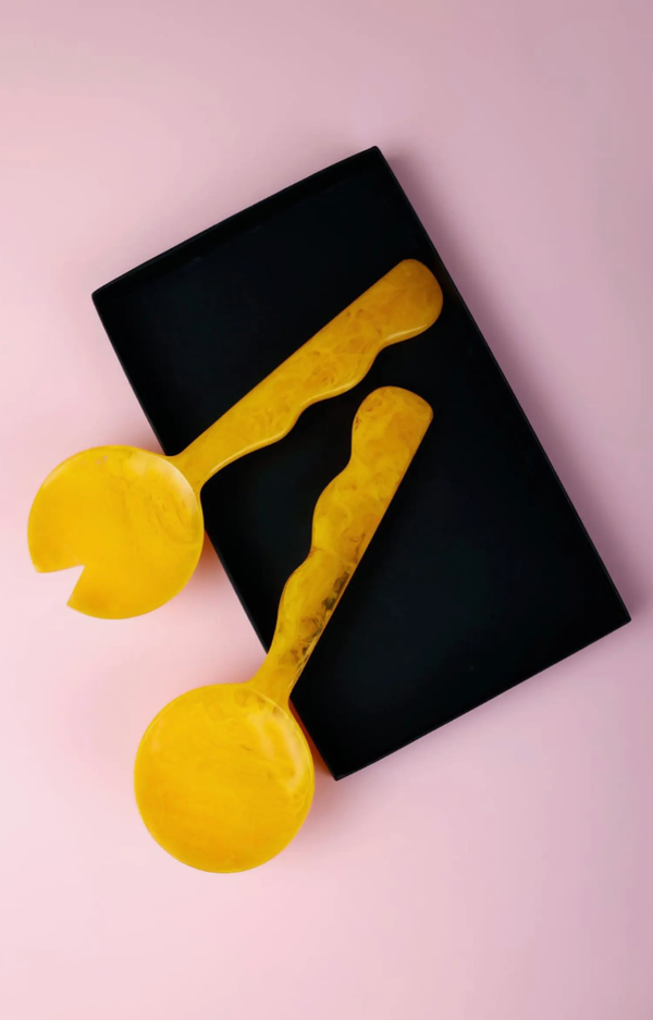 S/2 Mustard Salad Servers