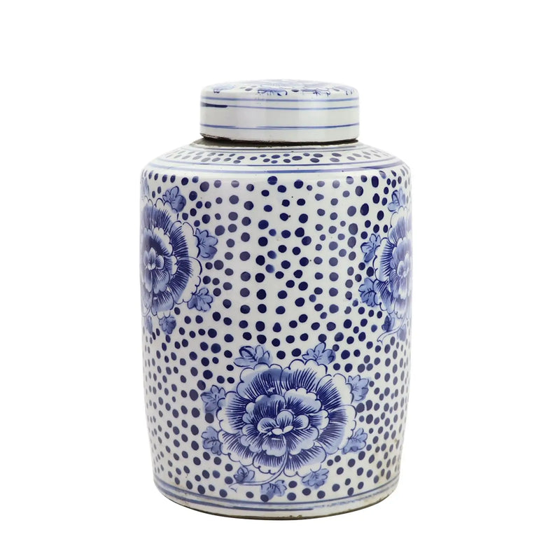 Mini Tea Jar Peony Dots Large